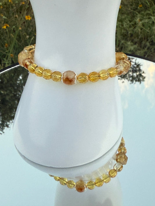 Citrine November Birthstone Bracelet – Customizable in Sterling Silver, 14k Gold, or Gold-Filled – Handmade Gemstone Jewelry