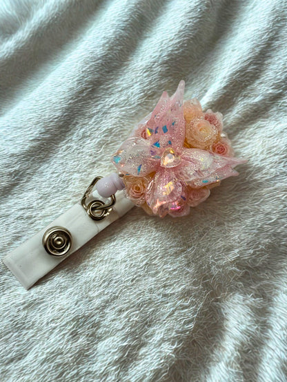 Cute ID Badge Reel – Handmade Retractable ID Holder with Charms