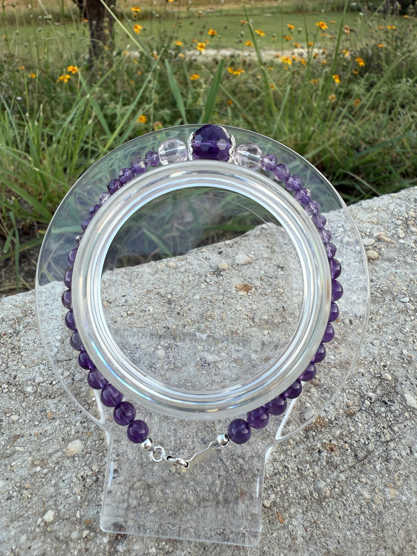 Variety of Amethyst Sizes & Cuts in One Bracelet