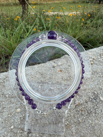Variety of Amethyst Sizes & Cuts in One Bracelet