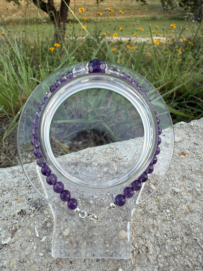 Variety of Amethyst Sizes & Cuts in One Bracelet