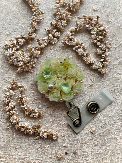 Cute ID Badge Reel – Handmade Retractable ID Holder with Charms