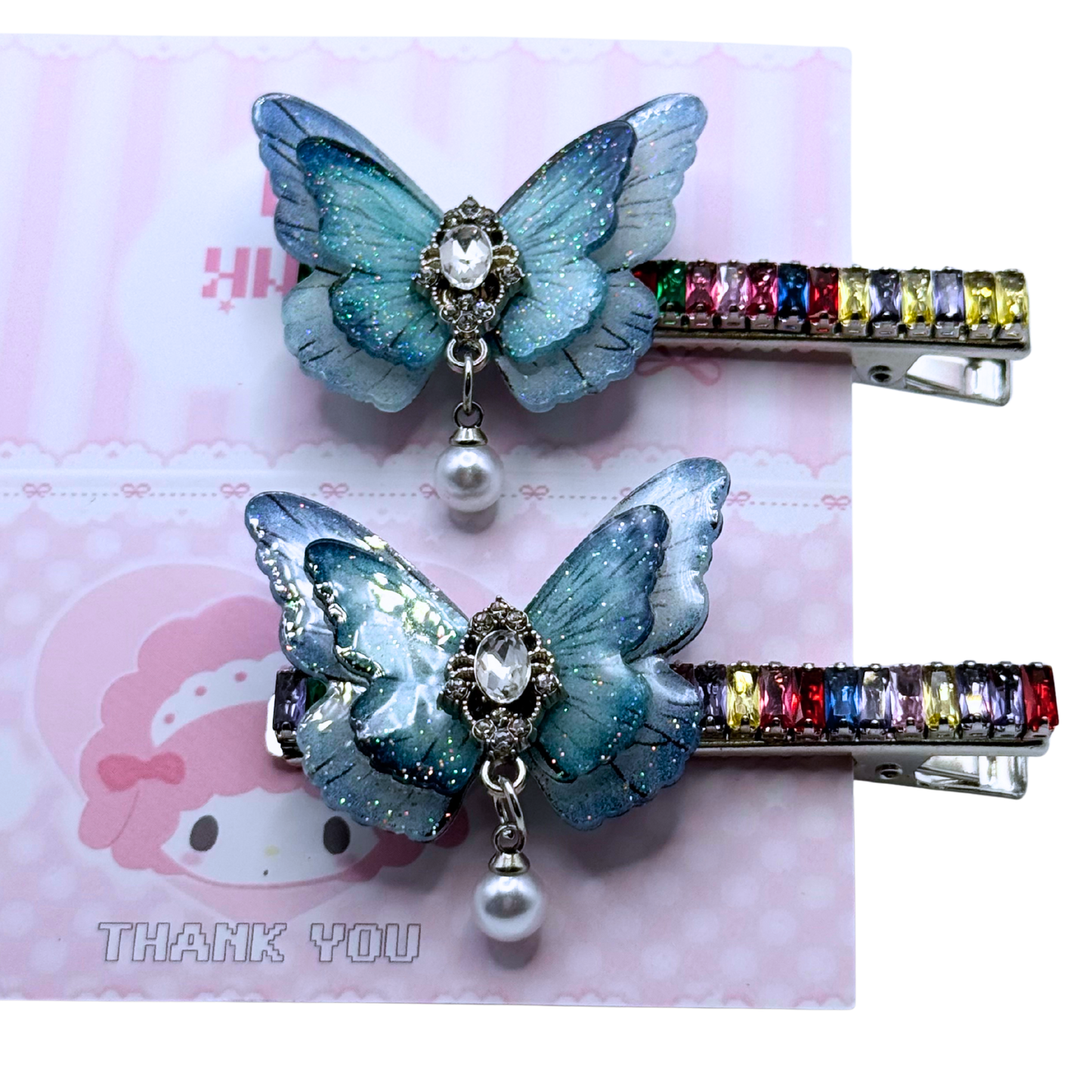 Pretty and sparkly  Hair Clip Set (butterfly)