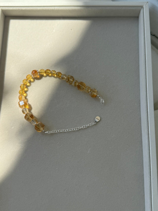 Citrine November Birthstone Bracelet – Customizable in Sterling Silver, 14k Gold, or Gold-Filled – Handmade Gemstone Jewelry