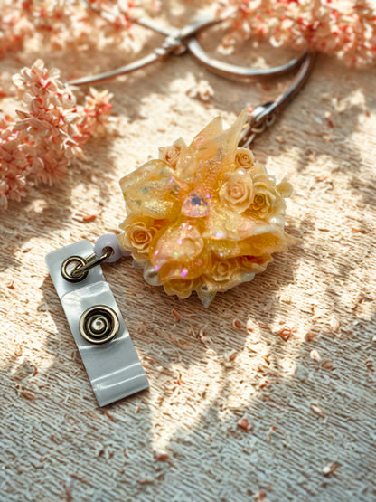 Cute ID Badge Reel – Handmade Retractable ID Holder with Charms