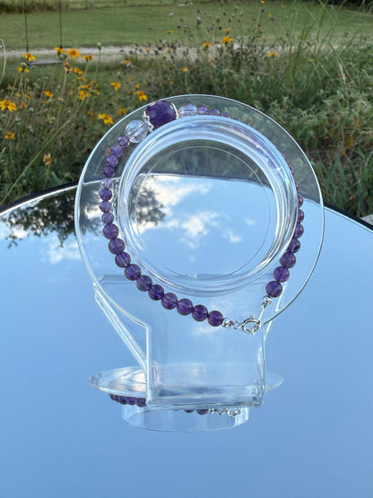 Variety of Amethyst Sizes & Cuts in One Bracelet