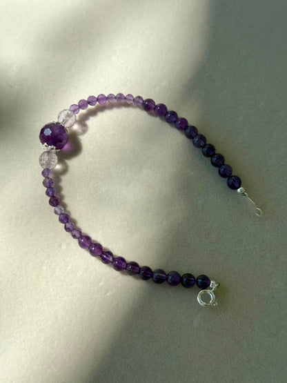 Variety of Amethyst Sizes & Cuts in One Bracelet