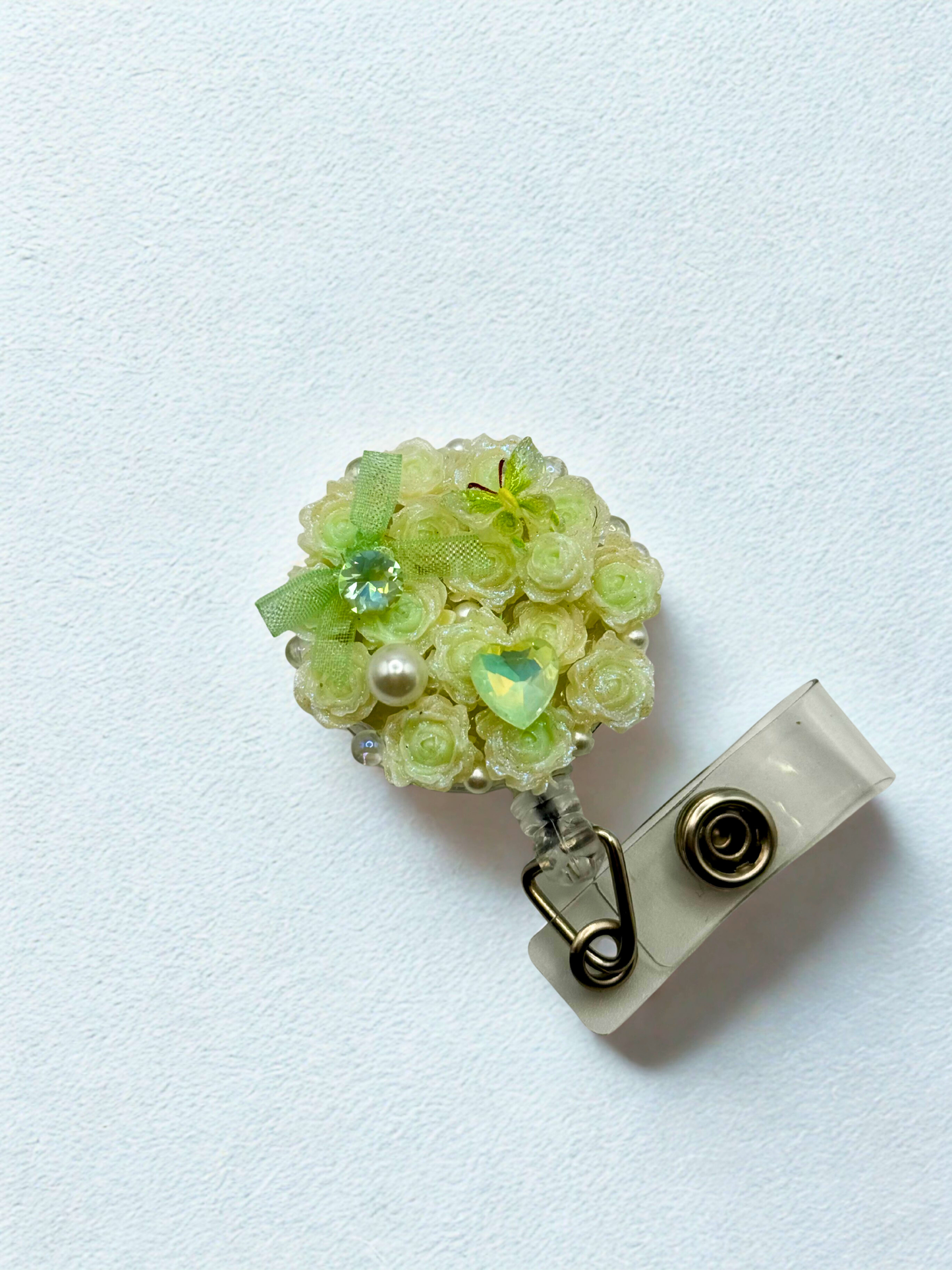 Cute ID Badge Reel – Handmade Retractable ID Holder with Charms