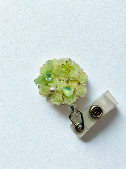 Cute ID Badge Reel – Handmade Retractable ID Holder with Charms