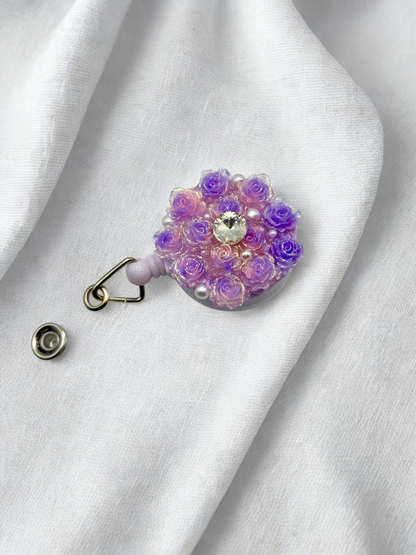 Cute ID Badge Reel – Handmade Retractable ID Holder with Charms