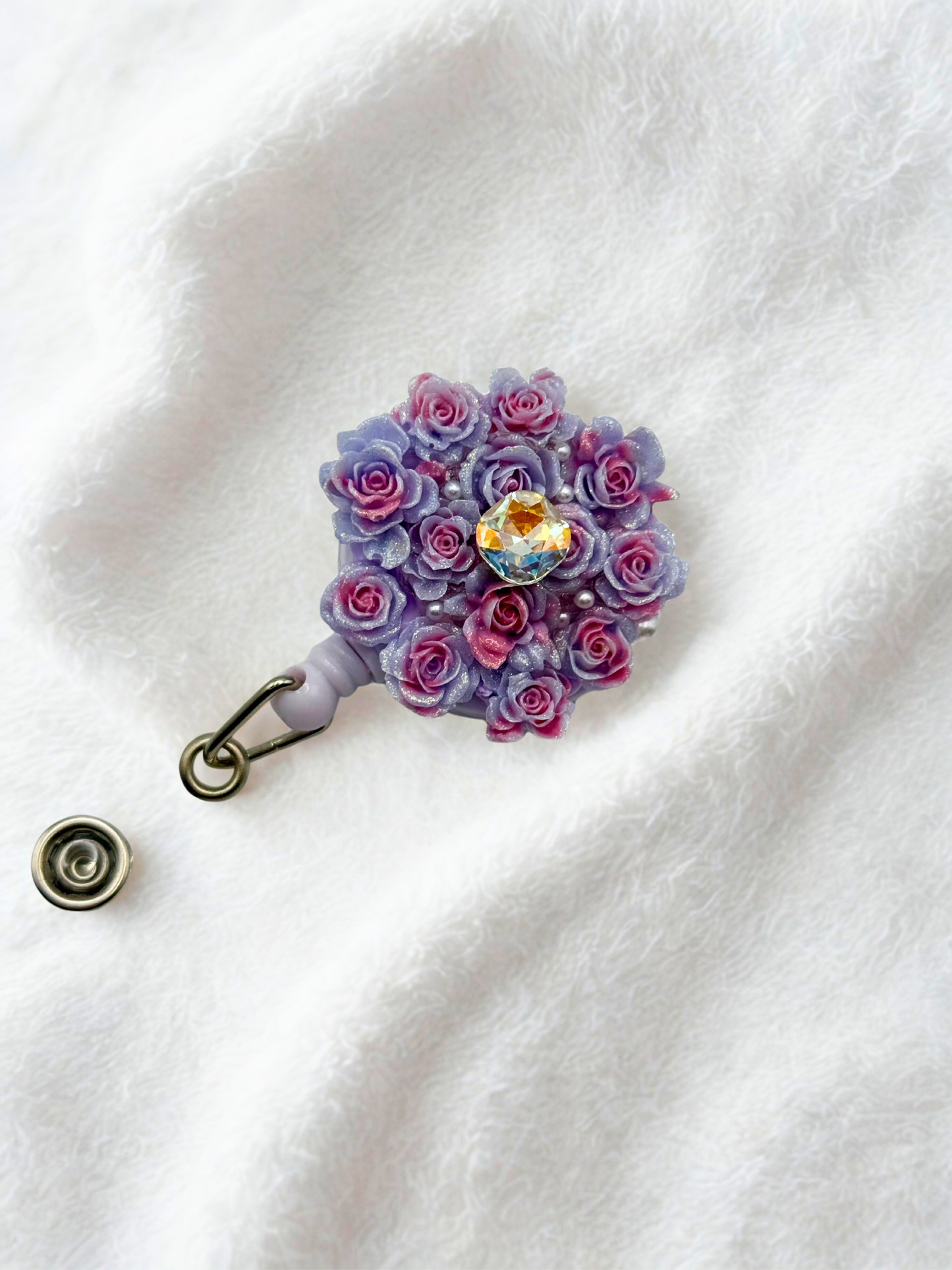 Cute ID Badge Reel – Handmade Retractable ID Holder with Charms