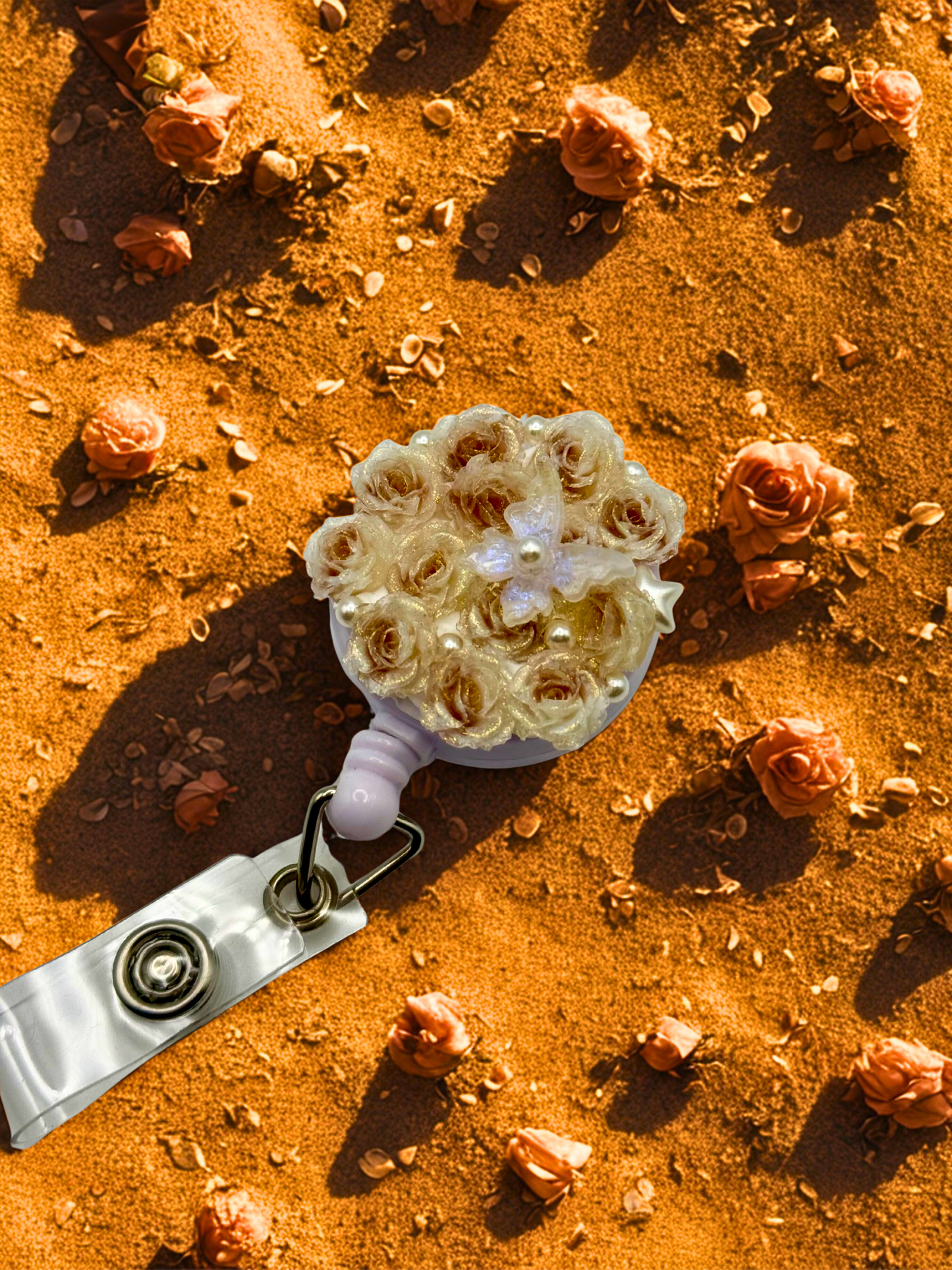 Cute ID Badge Reel – Handmade Retractable ID Holder with Charms