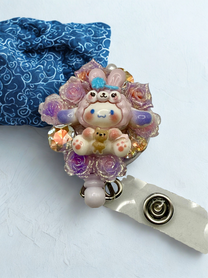 Cute ID Badge Reel – Handmade Retractable ID Holder with Charms