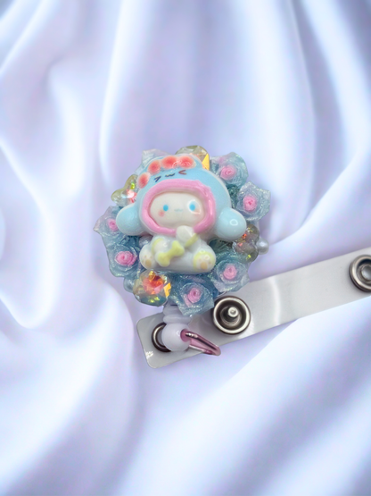 Cute ID Badge Reel – Handmade Retractable ID Holder with Charms