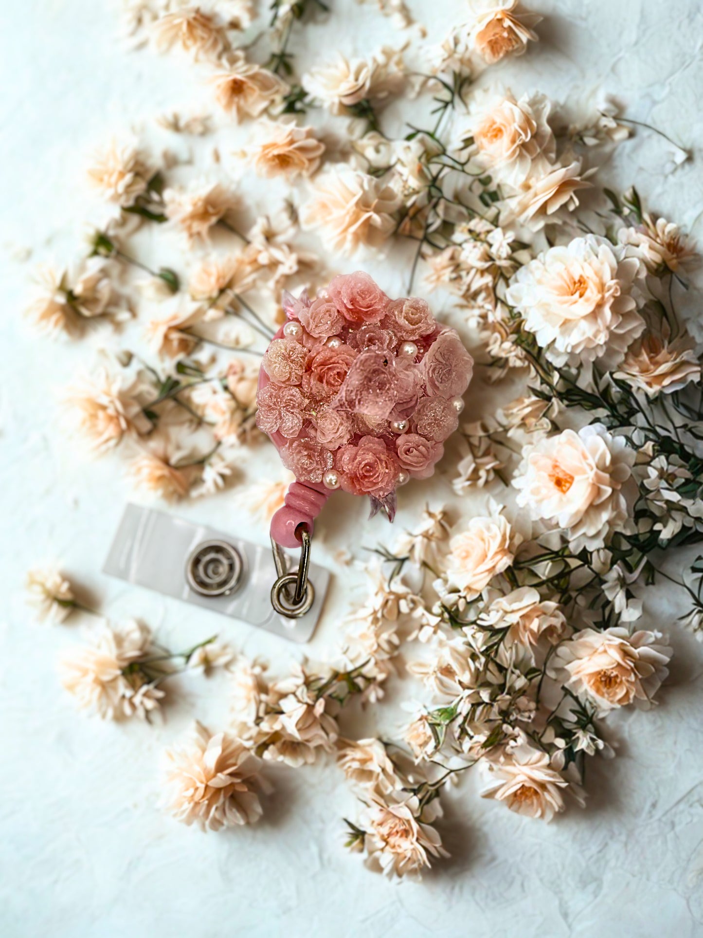 Cute ID Badge Reel – Handmade Retractable ID Holder with Charms