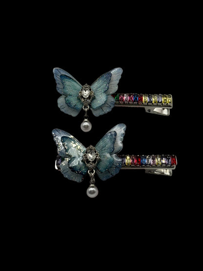 Pretty and sparkly  Hair Clip Set (butterfly)