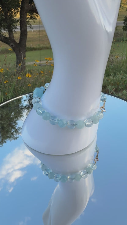 Variety Aquamarine Bracelet in Mixed Cuts – March Birthstone