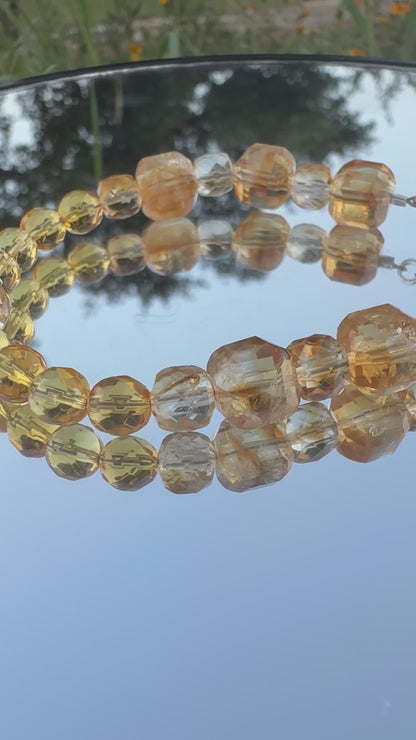 Citrine November Birthstone Bracelet – Customizable in Sterling Silver, 14k Gold, or Gold-Filled – Handmade Gemstone Jewelry